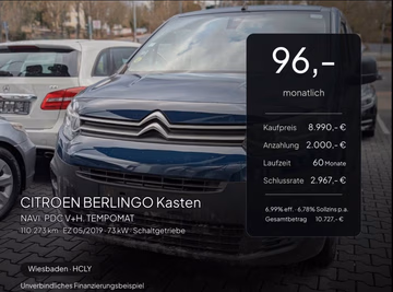 Citroën BERLINGO Kasten NAVI. PDC V+H. TEMPOMAT Vorschaubild 18